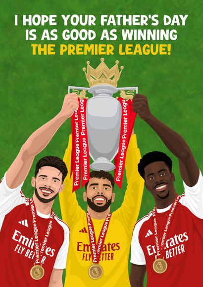 Arsenal Father's Day Card - Premier League Champions - Football created by Pink Peach Cards