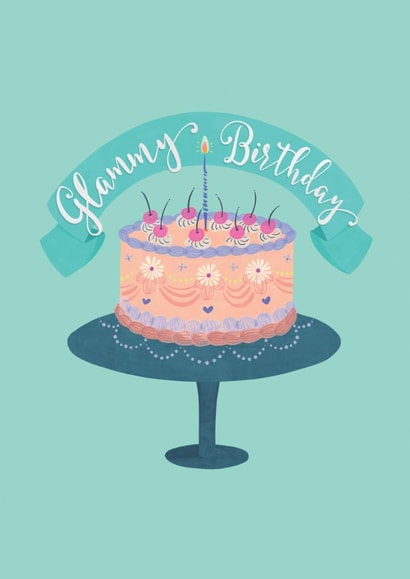 Cute Glam Birthday Card For Her - Glammy Birthday created by Becoming Flor
