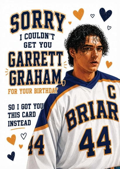 Off Campus Birthday Card - Garrett Graham - Belmont Cameli - For Her created by Tiger Feet Creations