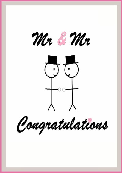 Gay Wedding Card for LGBTQ+ Men created by Matthew Holmes