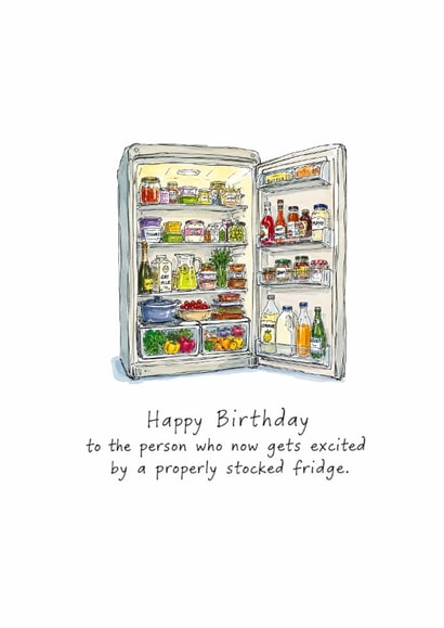 Silly birthday card. Groceries. Food shop. Adulting. created by Artzen Island