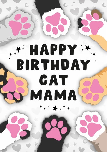 Cute Birthday Card - Cat Muma created by Lynsey Luu