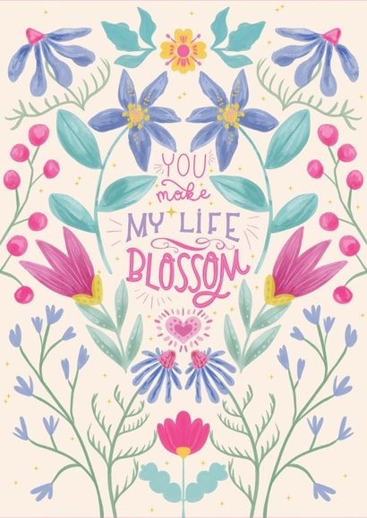 Hand Lettered Painterly Floral Card for a Loved One or a Friend created by Olena Kloppner