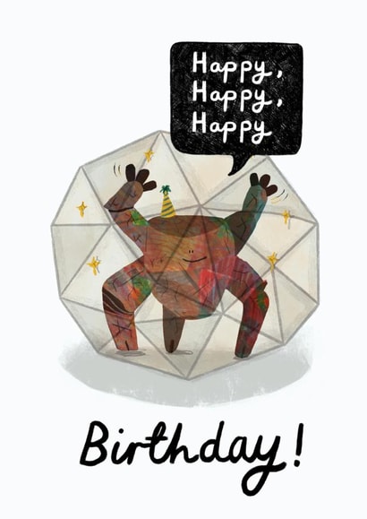 Cute Birthday Card - Rocky The Alien - Project Hail Mary created by Faye Finney