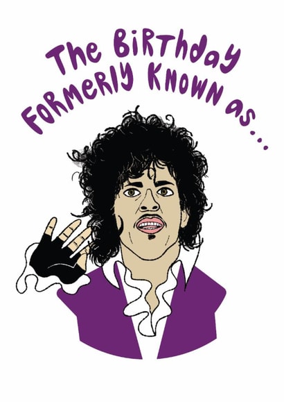 The Prince of Pop themed birthday card for the music lover in your life. created by @simonwelchillustration