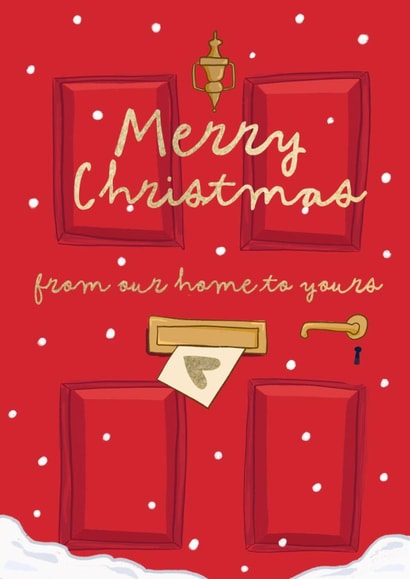 Classic Christmas Card - From Our Home to Yours - Front Door created by Running with Scissors