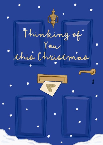 Classic Christmas Card - Thinking Of You This Christmas - Front Door created by Running with Scissors