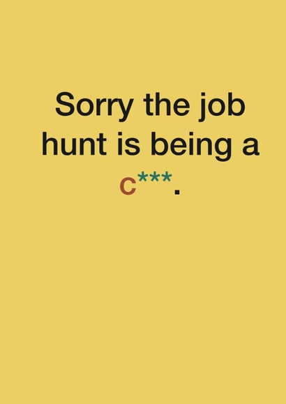 Job hunt - new job - friendly humour - funny - job hunt created by KitRex Designs