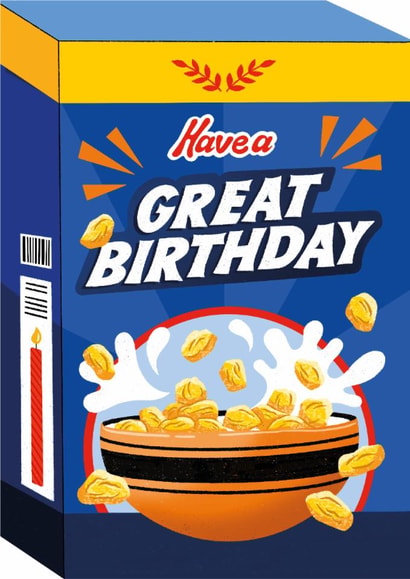 Classic Birthday Card - Frosted Flakes Cereal created by Ricicle Cards