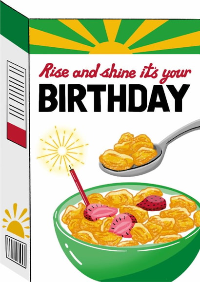 Classic Birthday Card - Cornflakes - Rise And Shine created by Ricicle Cards
