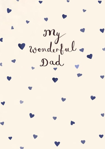 Traditional Birthday Card - My Wonderful Dad created by Love Lucy Illustration