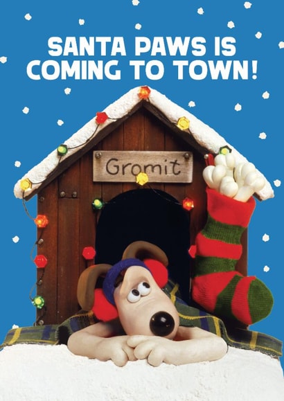 Cute Christmas Card - Wallace And Gromit - Santa Paws created by Hype Cards