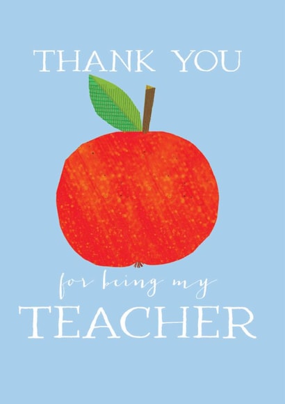 thank you teacher - thank you teacher card - colourful and bright - apple created by Kali Stileman