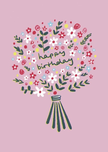 Pretty Birthday Card - Floral Bouquet created by Emma Enticknap