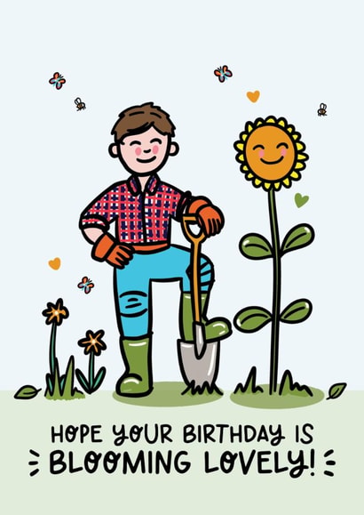 Gardener Birthday Card - Blooming Birthday created by Lyndsay Moon