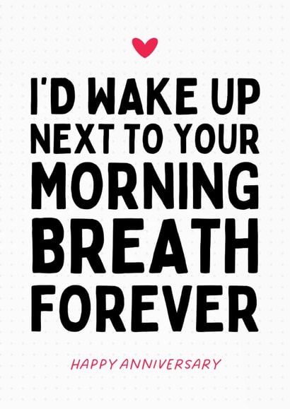 Funny Anniversary Card - Morning Breath Forever created by Sundiva Designs