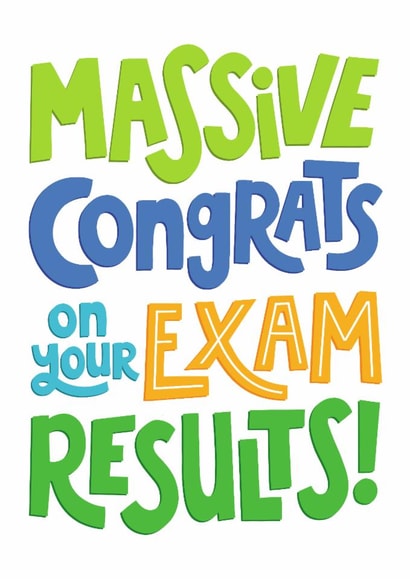 Classic Exams Card - Massive Congrats created by Helen Thompson