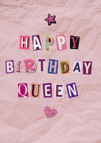 Cute girly diva birthday card for her. She's a pink, feminine queen. created by rhiset