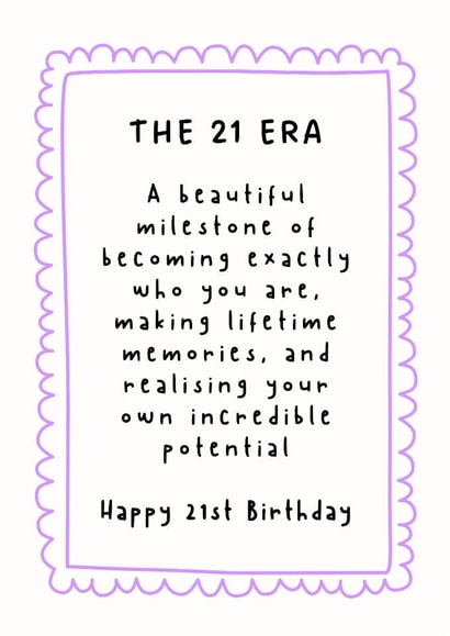 Classic Birthday Card - 21st - Making Memories created by @Hurray Haus