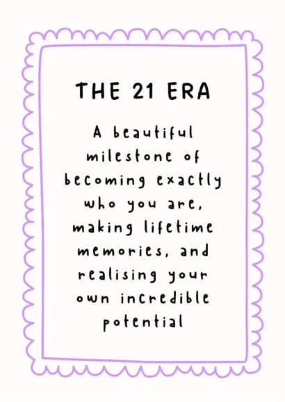 Classic Birthday Card - 21st - Making Memories created by @Hurray Haus