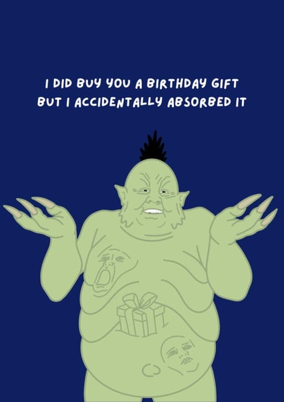 Funny Birthday Card - Doctor Who - Abzorbaloff created by Jess