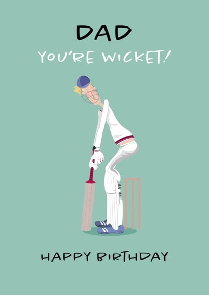Super fun Dad Birthday card- You're Wicket! created by Pink Pig