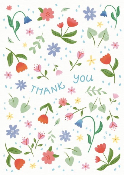 Pretty Thank You Card - Flowers created by Lisa Parker