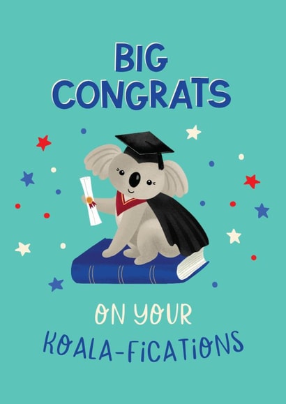 Cute Graduation Card - Koala Bear created by Paper Valley Design Studio