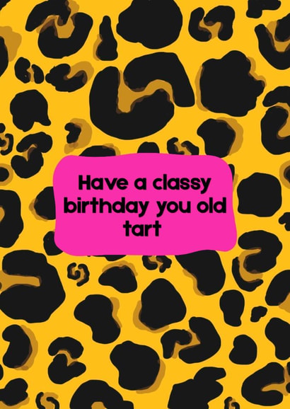 Leopard Loving Birthday Card - keeping it classy created by Sukhi Writes Stuff