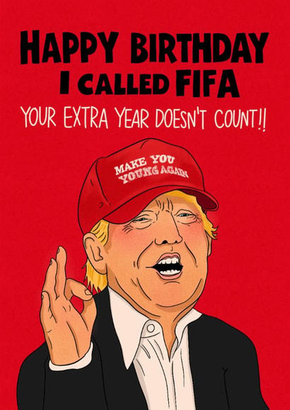 Funny Birthday Card - FIFA World Cup - Extra Year Doesn't COunt created by Kasia Cards
