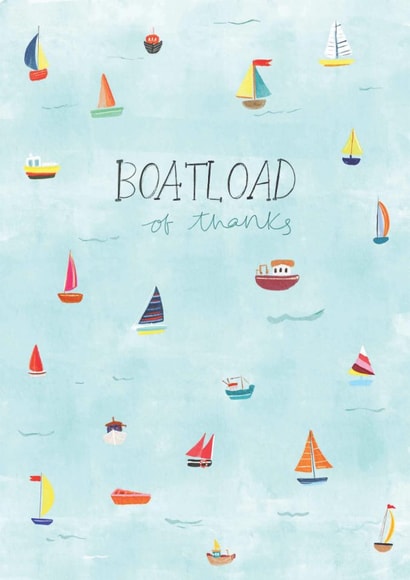 Cute Thank You - Tiny Boats - Boatload of Thanks created by Krupali Patel