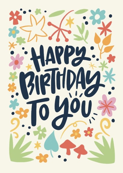 Classic Birthday Card - Pretty Flowers created by Natalia Gonzalez