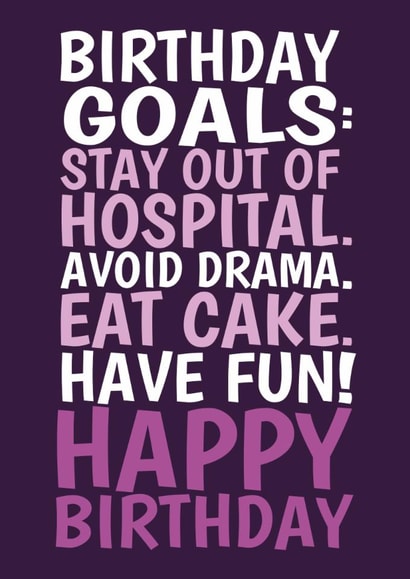 Funny Birthday Card For Friend – Stay Out Of Hospital created by @Cupsie's Creations