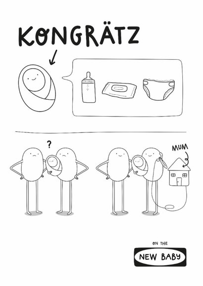 Funny New Baby Card - Congratulations - Ikea Instructions created by Twisted Haggis
