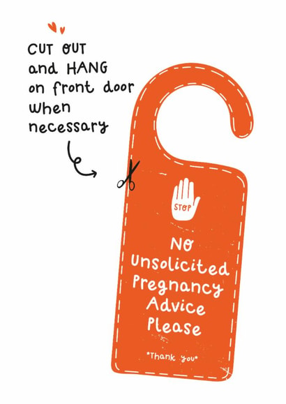 Funny Pregnancy Card - Mum To Be - Door Sign created by Twisted Haggis