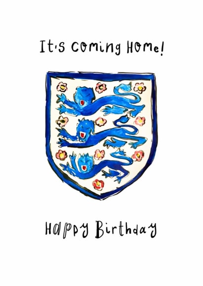 Classic Birthday Card - It's Coming Home - England Football - World Cup created by Becca Made This 
