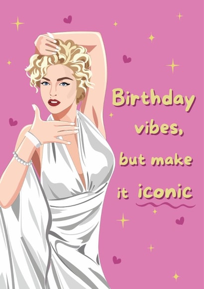 Classic Birthday Card - Madonna - Iconic created by @Laura Lonsdale Designs