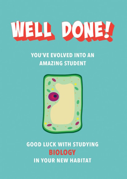 Cute Exam Congratulations card for a Biology student created by Incognito