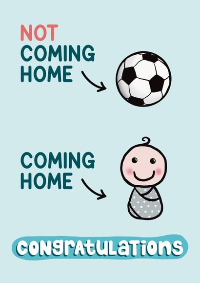 Funny Football World Cup New Baby Congratulations - Football Pregnancy Congrats created by Presents Felt