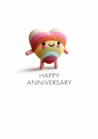 Cute Anniversary Card - Rainbow Heart created by Lola Design