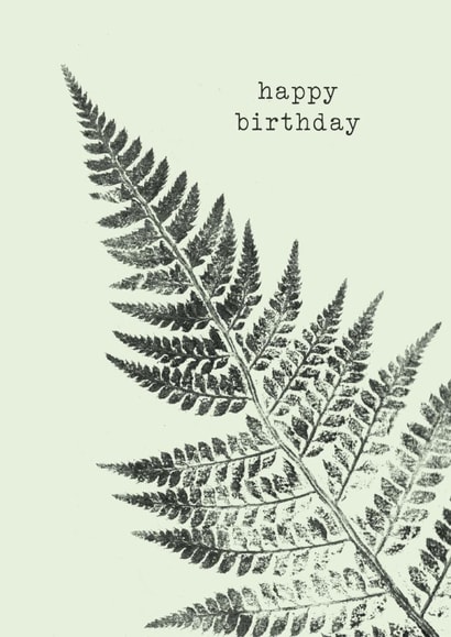 Classic Birthday Card – Fern Leaves created by Unfurling Press
