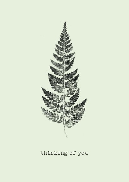 Classic Thinking of You Card – Fern Leaves created by Unfurling Press