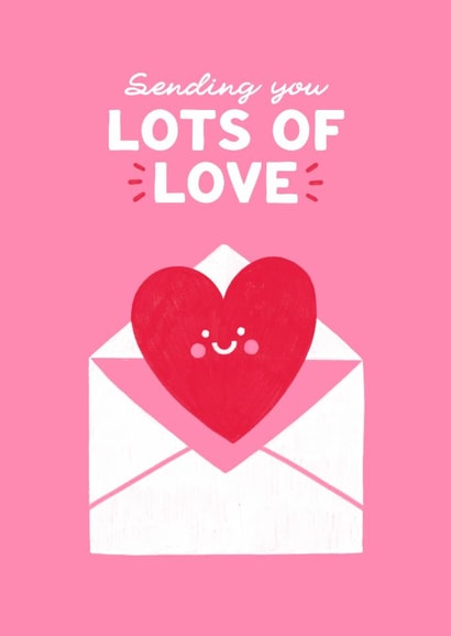 Cute Love And Friendship Card - Sending You Lots of Love created by Jess Shah