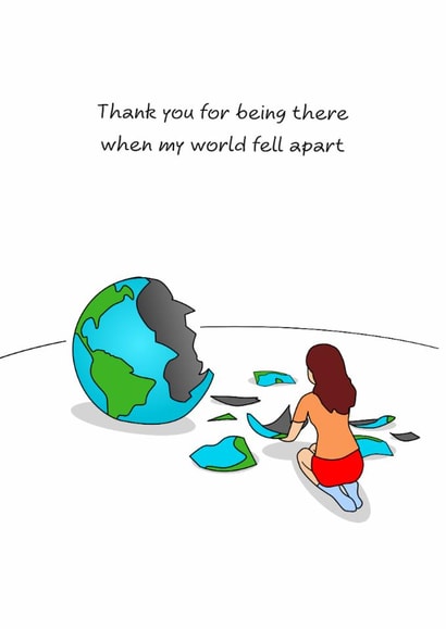 Classic Thank You Card - Being There created by Swizzoo