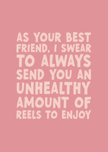 Funny Love And Friendship Card - Instagram Reels created by Forever Blessed