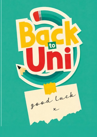 Good Luck Going Back to Uni Card for Him or Her created by The Card Lass