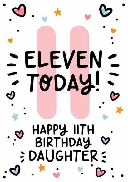 Cute Daughter 11th Birthday Card created by Lyndsay Moon