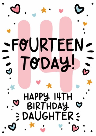 Cute Daughter 14th Birthday Card created by Lyndsay Moon