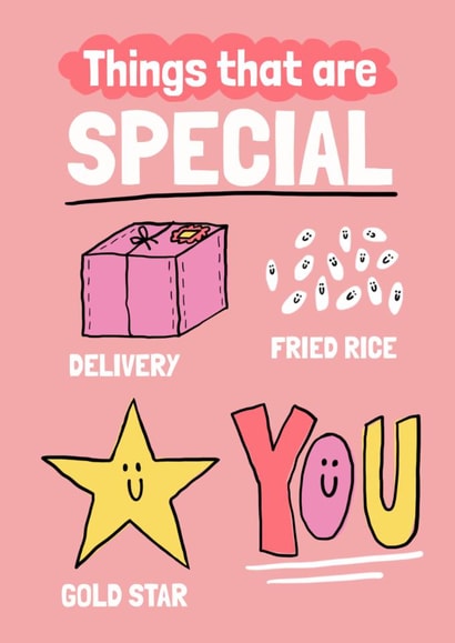 Cute Birthday Card - Things That Are Special - You created by Giddy Kipper