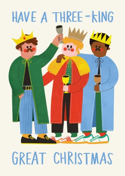 Funny Christmas Card - Three-King Great Christmas - Pun created by AbiGoLucky